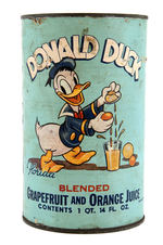 "DONALD DUCK FLORIDA BLENDED GRAPEFRUIT AND ORANGE JUICE" CAN.