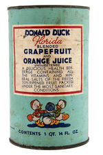 "DONALD DUCK FLORIDA BLENDED GRAPEFRUIT AND ORANGE JUICE" CAN.