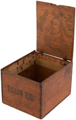 "YELLOW KID" WOODEN CIGAR BOX.