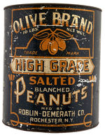 "OLIVE BRAND/BETTY" SALTED PEANUTS TINS.