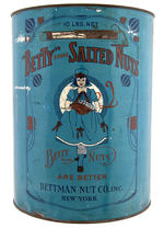 "OLIVE BRAND/BETTY" SALTED PEANUTS TINS.