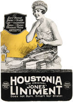 "HOUSTONIA - THE ORIGINAL JONES' LINIMENT" DRUG STORE COUNTER ADVERTISING DISPLAY PAIR.