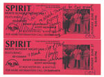 SPIRIT BAND-SIGNED CONCERT TICKET PAIR & CONCERT POSTER.