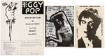 IGGY POP SIGNED POSTER & EPHEMERA LOT.