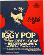 IGGY POP SIGNED POSTER & EPHEMERA LOT.