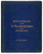 “OPENING CEREMONIES OF THE NEW YORK AND BROOKLYN BRIDGE” SIGNED PRESENTATION BOOK.