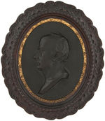 DANIEL WEBSTER CAST IRON 1852 CAMPAIGN PLAQUE.