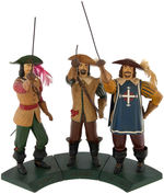 "THE THREE MUSKETEERS" BUILT-UP STORE DISPLAY MODELS ISSUED BY AURORA.