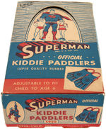 "SUPERMAN OFFICIAL KIDDIE PADDLERS" BOXED SWIM FINS.