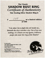 "THE SHADOW" LIMITED EDITION RINGS IN TINS.