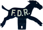 FDR & DEMOCRATIC DONKEY CAR LICENSE/ACCESSORY TRIO.