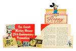 "MICKEY MOUSE 25TH ANNIVERSARY" PROMOTIONAL KIT ISSUED BY KING FEATURES SYNDICATE.