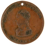 HARRISON & VAN BUREN NICE MEDALS PAIR FOR 1840 OPPOSING CANDIDATES.