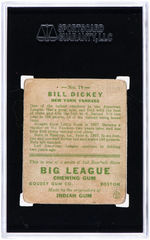 1933 GOUDEY #19 BILL DICKEY SIGNED CARD SGC AUTHENTICATED.