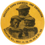 "DECATUR CORN CARNIVAL AND EXPOSITION" BUTTON.