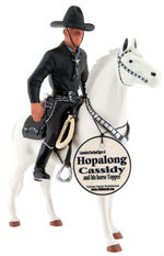 "HOPALONG CASSIDY"/WILLIAM BOYD HARTLAND CUSTOM FIGURE ON TOPPER.