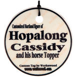 "HOPALONG CASSIDY"/WILLIAM BOYD HARTLAND CUSTOM FIGURE ON TOPPER.