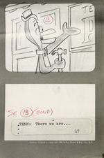 "TENNESSEE TUXEDO AND HIS TALES - PHUNNIE MUNNIE" ORIGINAL STORYBOARD ART.