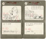 "TENNESSEE TUXEDO AND HIS TALES - PHUNNIE MUNNIE" ORIGINAL STORYBOARD ART.