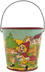 THREE LITTLE PIGS & LITTLE RED RIDING HOOD SPANISH SAND PAIL.