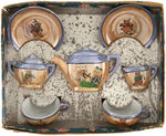 "THREE LITTLE PIGS" COMPLETE BOXED CHINA TEA SET.