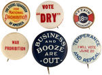 SIX PROHIBITION BUTTONS BOTH PRO AND ANTI.