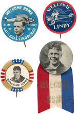 LINDBERGH GROUP OF FOUR 1927 BUTTONS.