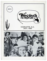 “WESTERN FILM FAIR” AUTOGRAPHED CONVENTION PROGRAM WITH 17 SIGNATURES.