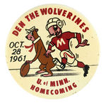 YOGI BEAR UNIVERSITY OF MINNESOTA HOMECOMING BUTTON.