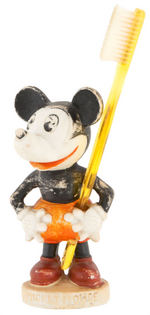 "MICKEY MOUSE" RARE BISQUE TOOTHBRUSH HOLDER.