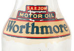 “WORTHMORE/WONDER/MARQUETTE/BOE” OIL BOTTLE QUARTET WITH CARRIER.