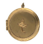 "SERGEANT PRESTON OF THE YUKON" FIRST SEEN BRASS LOCKET WITH HIS LOGO ON INTERIOR.