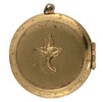 "SERGEANT PRESTON OF THE YUKON" FIRST SEEN BRASS LOCKET WITH HIS LOGO ON INTERIOR.