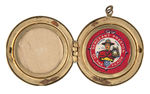 "SERGEANT PRESTON OF THE YUKON" FIRST SEEN BRASS LOCKET WITH HIS LOGO ON INTERIOR.