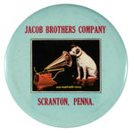 RCA VICTOR "HIS MASTER'S VOICE" EARLY RECORD BRUSH PICTURING NIPPER & PROMOTING PA DEALER.