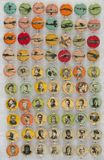 HISTORY OF AVIATION 1930s SET OF 70 BUTTONS.