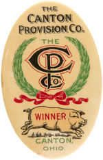 “CANTON PROVISION CO.” AND “OLIVER CHILLED PLOW” MIRROR PAIR.