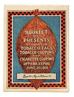 EARLY 1900s UNOPENED PLUG TOBACCO PACK/TOBACCO PREMIUMS CATALOG.