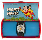 "MIGHTY MOUSE" BRADLEY WATCH IN PLASTIC CASE.