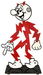 REDDY KILOWATT HUGE JOINTED WOOD DIE-CUT DISPLAY FIGURE.