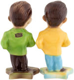 BING CROSBY  GLAZED CERAMIC FIGURINE PAIR.