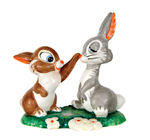 FLOWER & MISS SKUNK - THUMPER & MISS BUNNY GOEBEL FIGURINE PAIR.