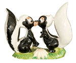 FLOWER & MISS SKUNK - THUMPER & MISS BUNNY GOEBEL FIGURINE PAIR.