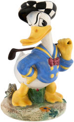 DONALD DUCK LARGE GOLFER CERAMIC FIGURINE BY ZACCAGNINI.