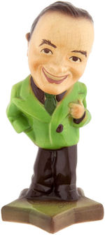 BOB HOPE GLAZED CERAMIC FIGURINE.