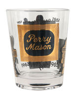 "PERRY MASON" RARE PROMOTIONAL GLASSES & LIGHTER.