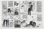 AURORA “THE FLY” FANTASY BOX, INSTRUCTION SHEET AND ORIGINAL ARTWORK FOR SHEET.