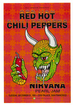 BILL GRAHAM RED HOT CHILI PEPPERS, NIRVANA & PEARL JAM 1991 CONCERT POSTER.