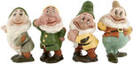 SNOW WHITE AND THE SEVEN DWARFS AMERICAN POTTERY FIGURINE SET.