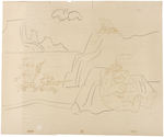 "GO GO GOPHERS" BACKGROUND PENCIL LOT OF FIVE LAYOUTS.